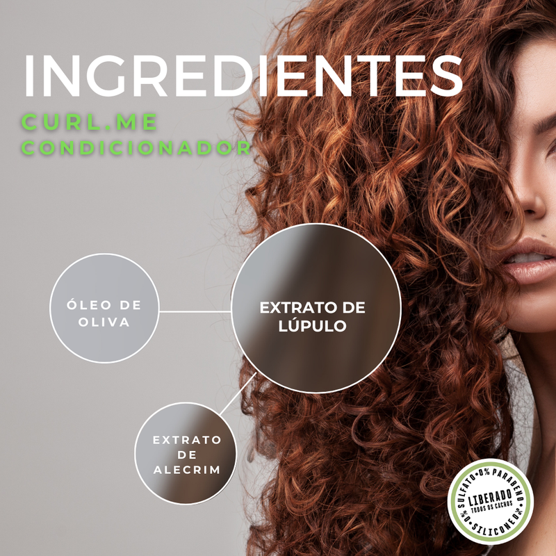 Condicionador CurlMe 250ml - Hidratação Intensa e Definição de Cachos