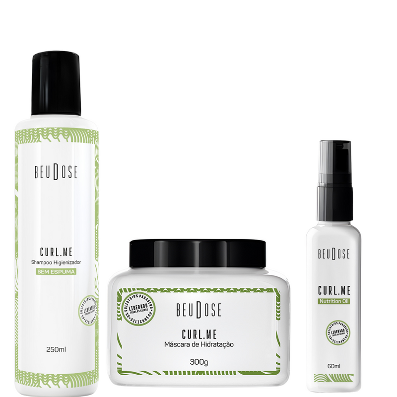 Kit Cachos - Shampoo 250ml + Máscara 300gr + Óleo de Nutrição 60ml