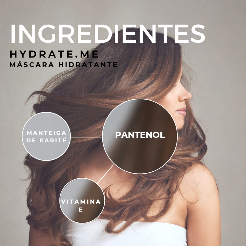 Máscara Hydrate.Me 300g - Hidratação Profunda para Cabelos Secos e Danificados